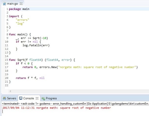 Golang Error Handling
