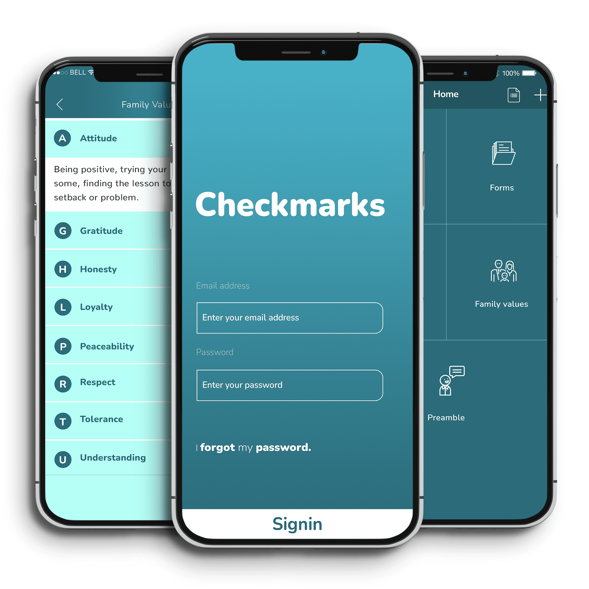 Checkmarks app for parents