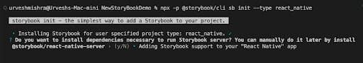 install a storybook server