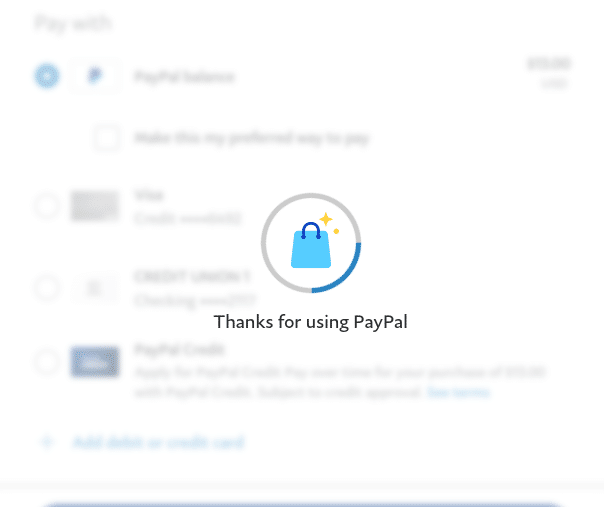 Thanks for payment