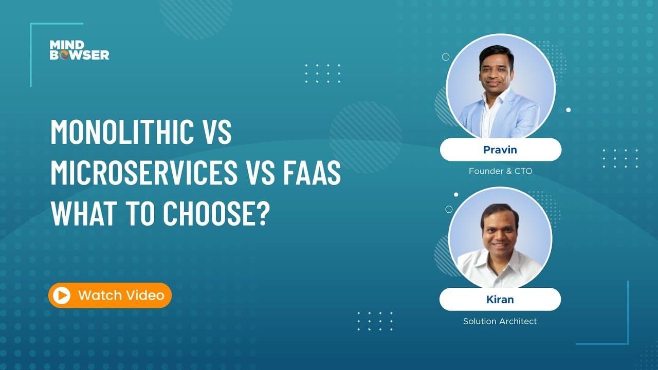 Monolithic vs microservices vs function as a service (FaaS)
