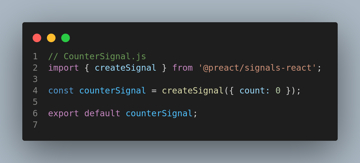 example using preact signals-react