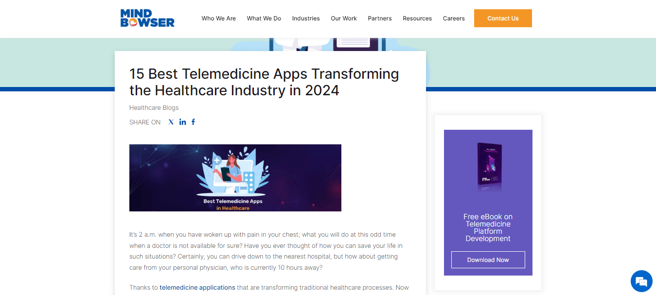 15 Best Telemedicine Apps Transforming the Healthcare Industry