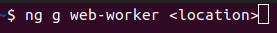 ng Generate Command