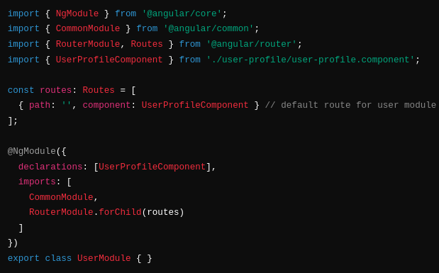 User Module Setup