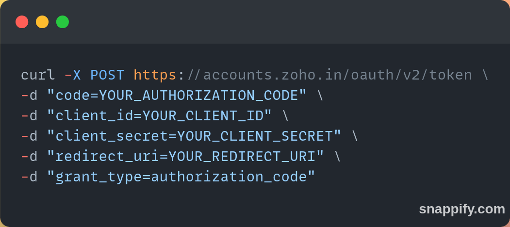 Request using curl