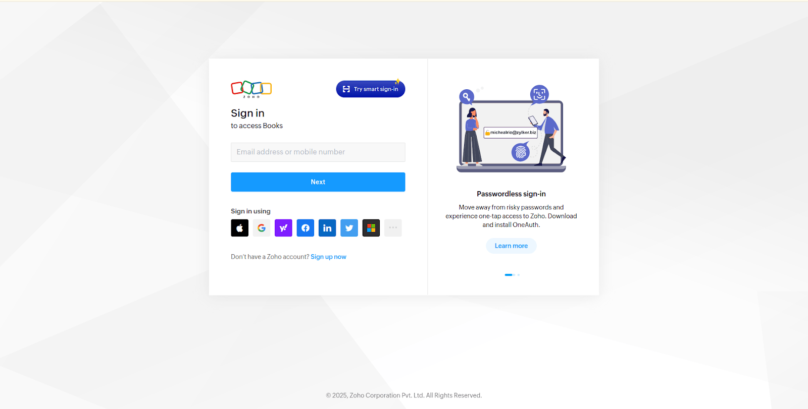 Zoho Books Account and Set Up