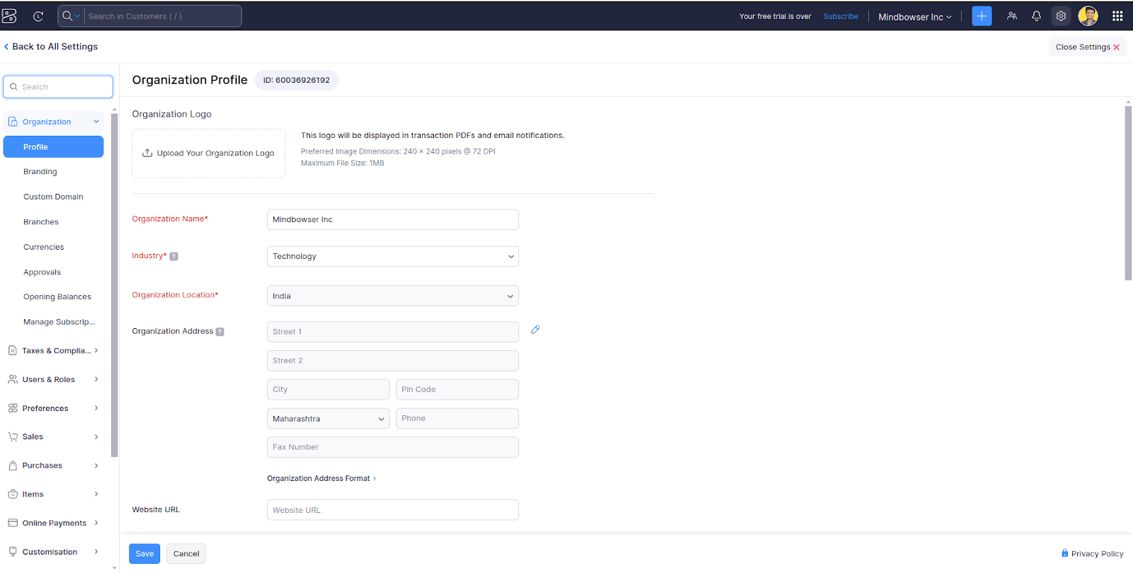 Organization Profile