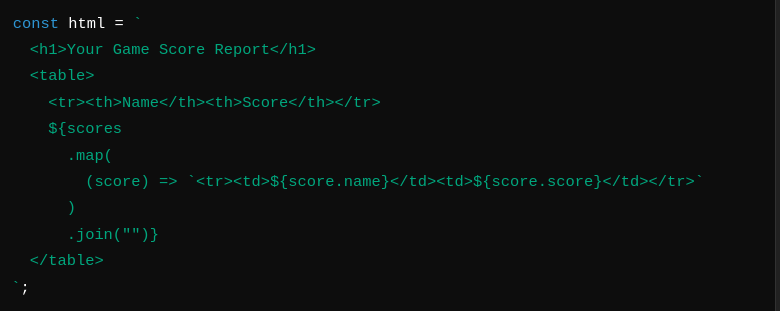 Const Html