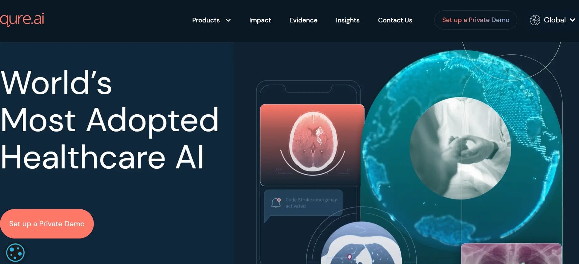 Website Screenshot of Qure.ai